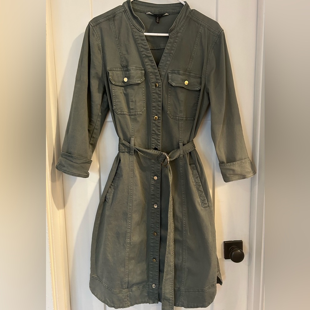 White House Black Market Khaki Green Garment